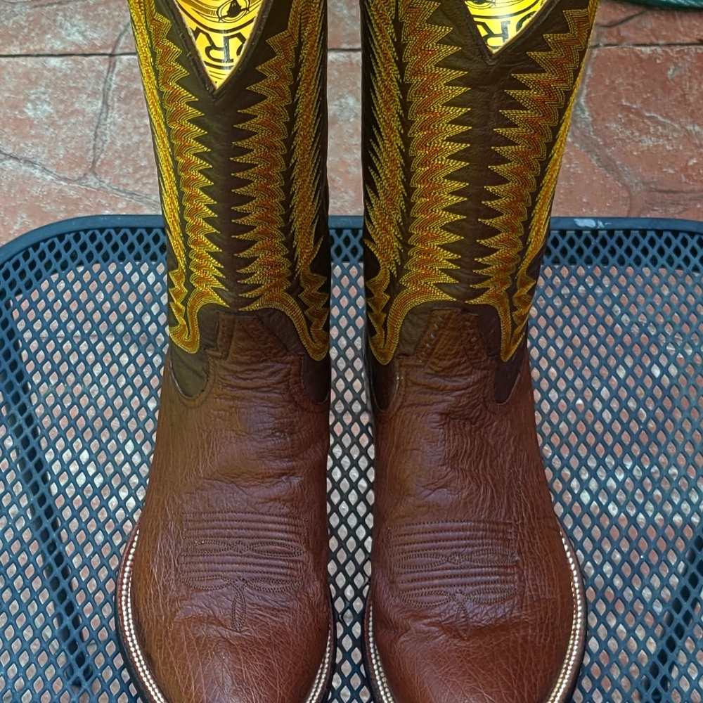 Rod Patrick smooth ostrich skin boots